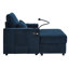 Canapé contemporain de 42,5 po avec repose-pieds de rangement, deux ports USB, deux porte-gobelets, un porte-téléphone et des poches latérales-1268200219