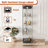 Accent Cabinet, Modern Glass Display Cabinet With Led Lights, 1-Door Tempered Glass Bookshelf-240181344-259483340