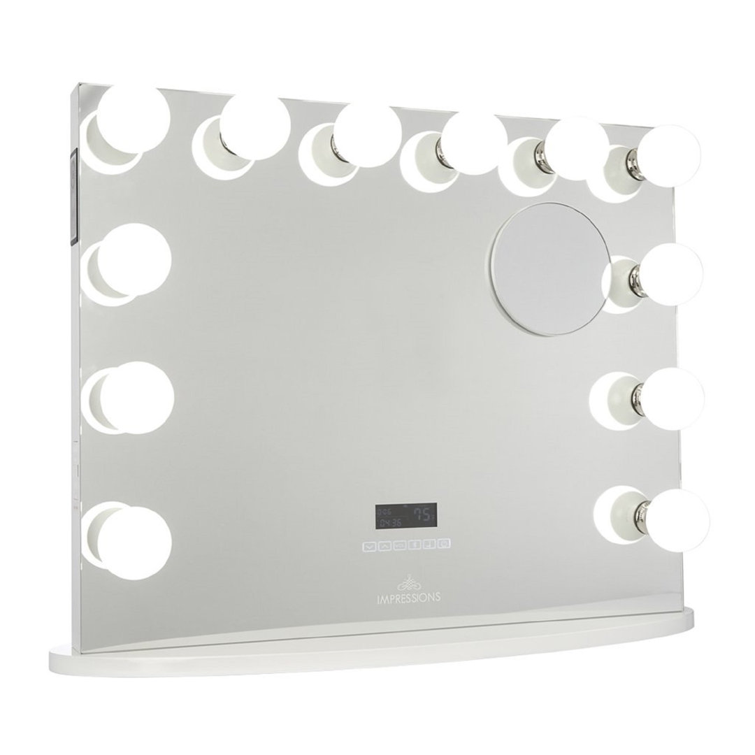 Hollywood Premiere Plus Vanity Mirror with 12 LED Bulbs 3X Magnifying Mirror with 2 USB Ports IMPRESSIONS VANITY · COMPANY 