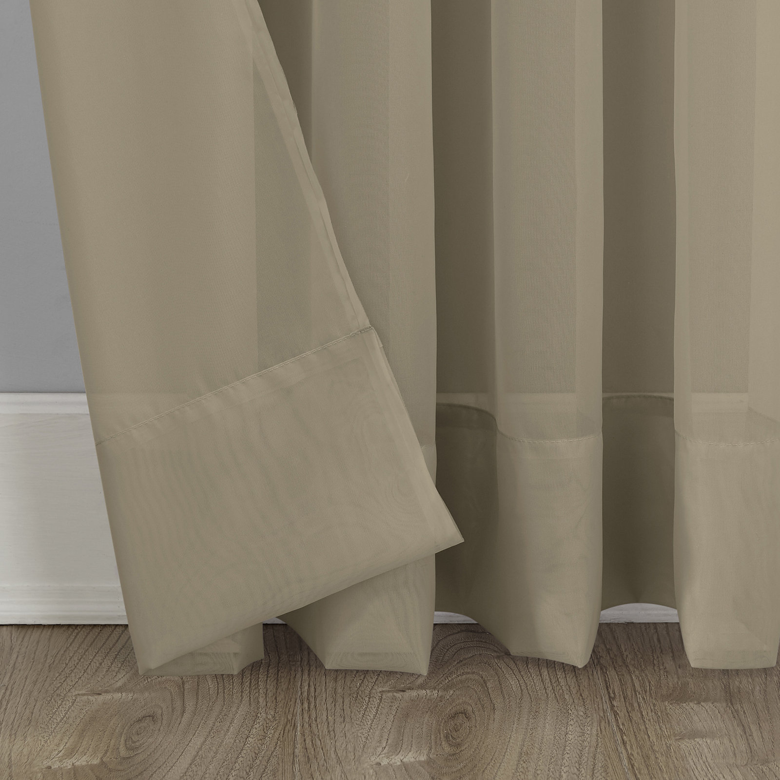 Sheer Grommet Panel - Basics by Wayfair™, 59" W x 84" L, Oatmeal