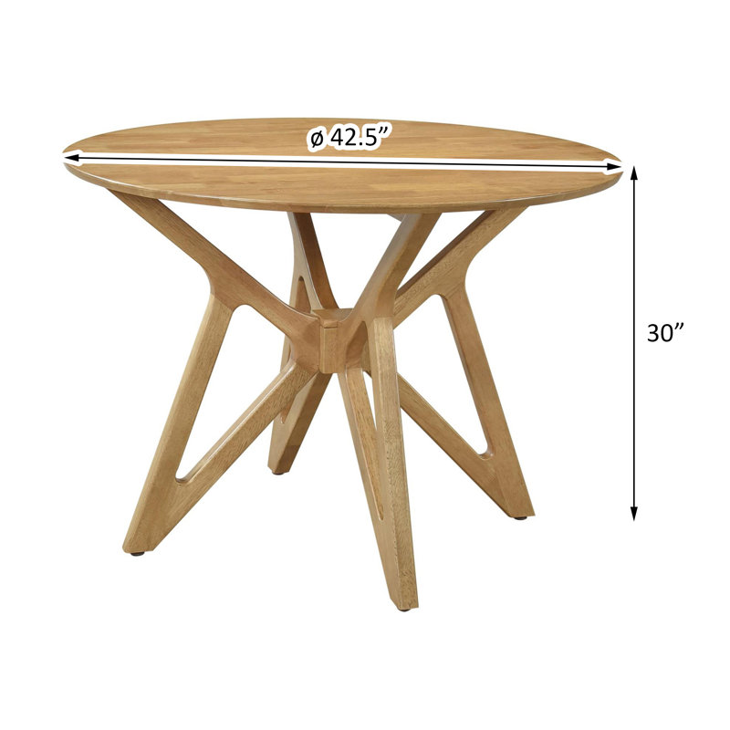Carson Light Walnut Solid Wood Dining Table