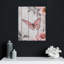 Papillon rose et pivoines, 16 x 20 pouces, cadre mural en bois encastré