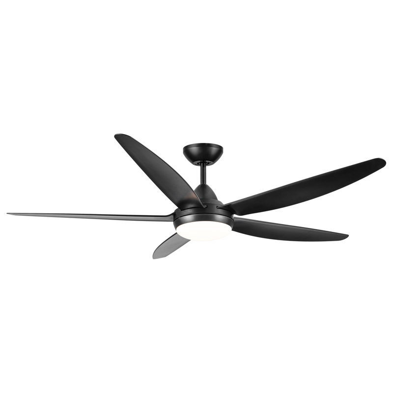 Ventilateur de plafond noir 56 pouces avec lumière