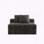 Canapé modulaire modulaire, velours côtelé moelleux, sans assemblage requis, gris-32223964