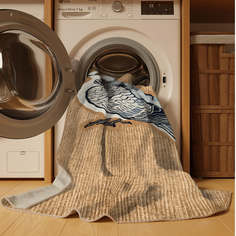  Tapis bord de mer lavable, Carré 8 pi