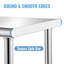 Table de préparation en acier inoxydable