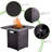 Propane Fire Pits Table, 50000 BTU Gas Square Outdoor Dinning Firepit Fireplace Dinning Tables With Lid, Lava Stone, ETL Certification, For Outside Garden Backyard Deck Patio