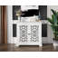 Buffet antique, armoire décorative vintage, 2 portes à découper, armoire console pour la cuisine, la salle à manger, le salon, le couloir