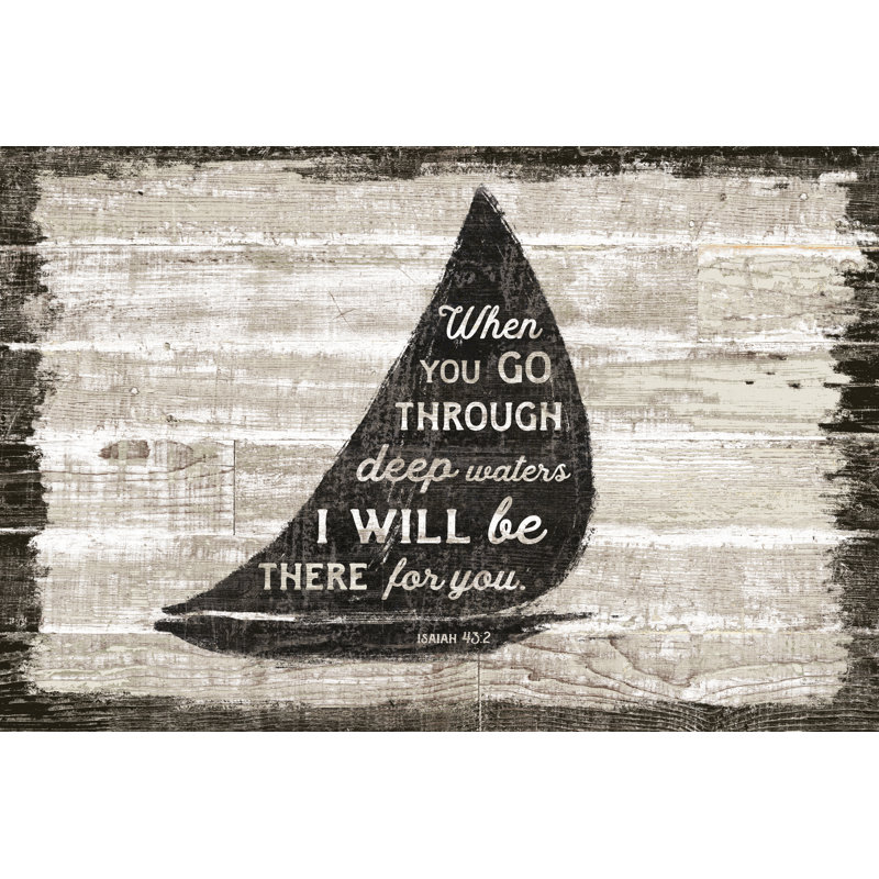 Driftwood Coast Scripture I - impression, Toile encadrée noire, Non, H 8 po x l 12 po x P 1,25 po