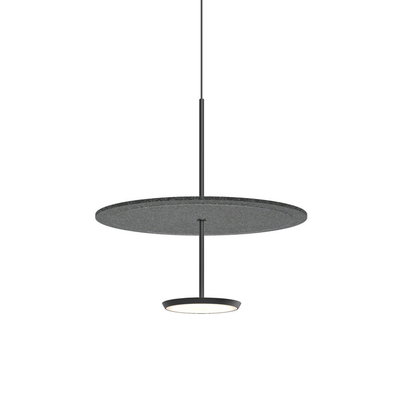 Luminaire suspendu Sky Sound, Anthracite, H 17,5 po x l 17,5 po x P 17,5 po, Argent