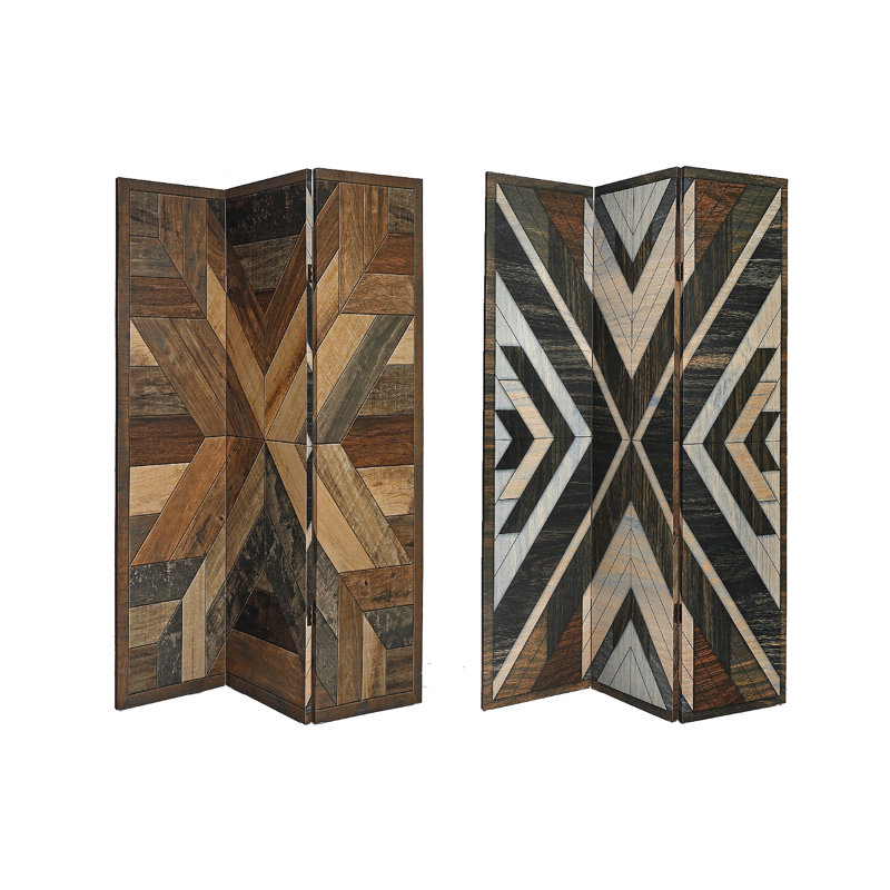 Breyunna 47.5'' W x 71'' H 3 - Panel Folding Room Divider