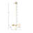  Aurelia 3-Light Chandelier with Frosted Glass Globe Bulbs