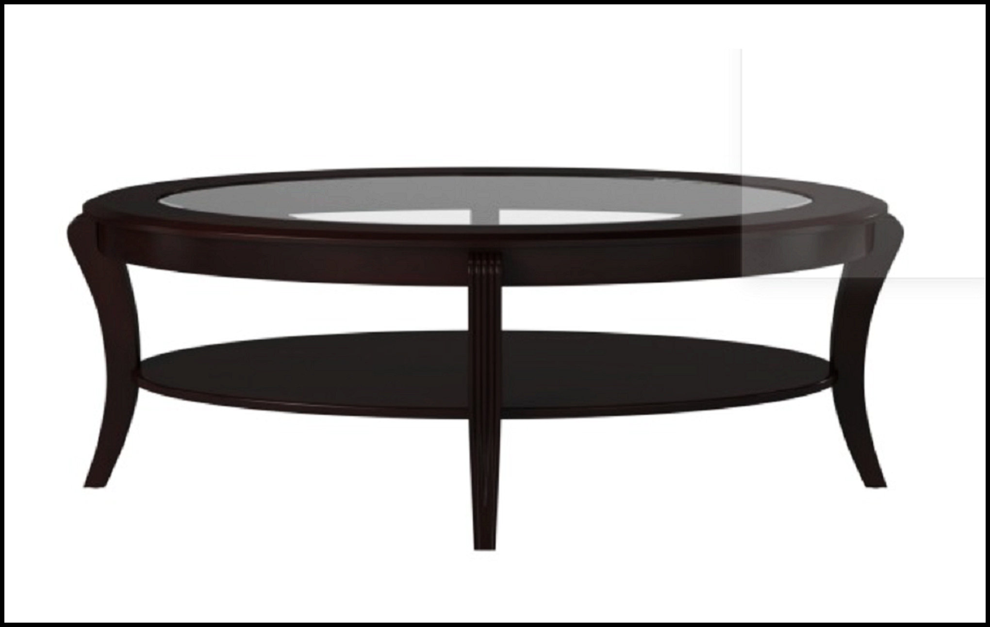 Red Barrel Studio® Rich Espresso Finish 1pc Cocktail Table with Glass
