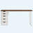Computer Desk with 5 Drawers-1618757734