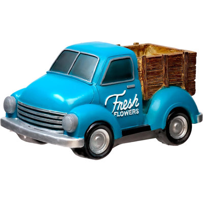 Pot de fleurs en résine camion