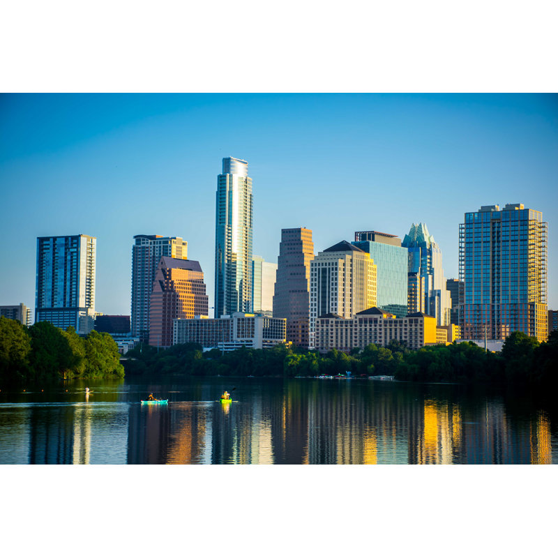 Austin Texas Skyline - Photographie sur toile tendue, L 12 po x H 8 po