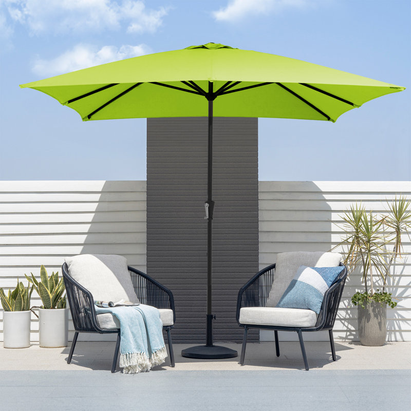 Parasol de marché rectangulaire 120 po x 96 po Berlena, Vert pomme