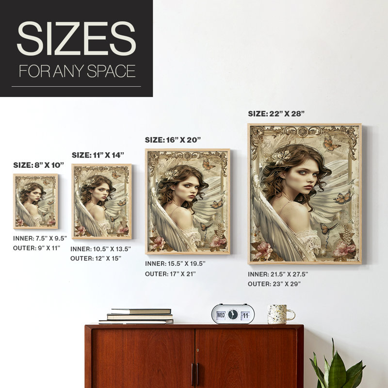 Reproduction encadrée WOMEN Series CECLV - bois massif, H 11 po x l 9 po