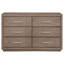 Commode 6 tiroirs Gursevak Orge brun