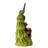 40"H Oversized Peacock & Jars Floor Fountain, 4-Tier Outdoor Water Feature with LED Lights, Polyresin