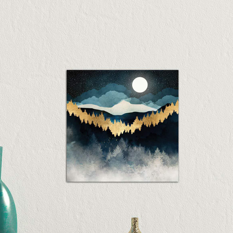 « indigo night » par spacefrog designs-print, Toile tendue, H 12 po x l 12 po x P 0,75 po
