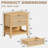 Modern Farmhouse 2-drawer Nightstand Set Of 2 With Open Storage Cubby, Light Oak Finished Accent End Tables