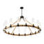 Lustre en rotin 16 lumières Wagon Wheel