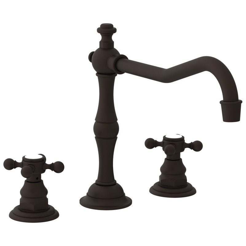 Chesterfield Double Handle Kitchen Faucet, Oil Rubbed Bronze, Cross