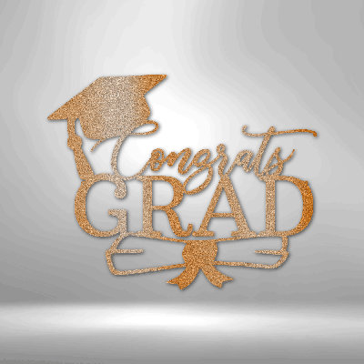 Décoration murale en métal thermolaqué Congrats Grad