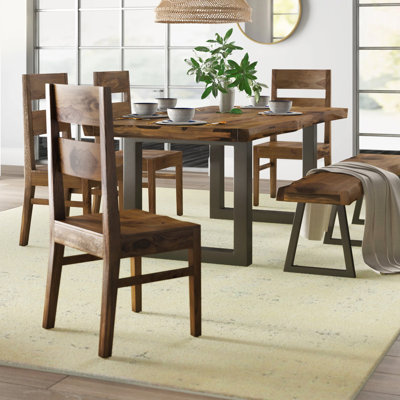 Gaige 6 - Person Solid Wood Top Double Pedestal Dining Set