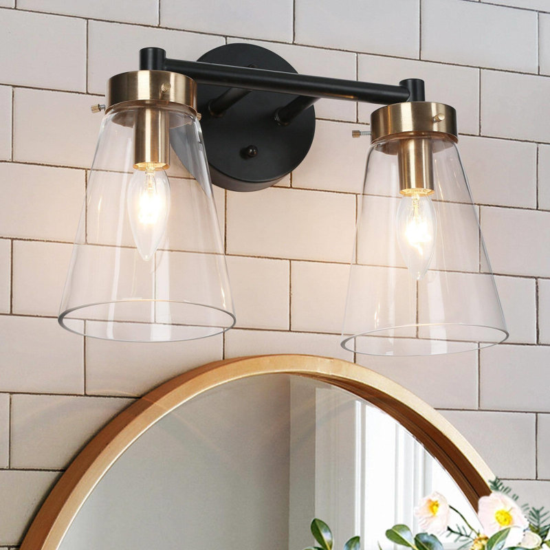 Gblac Matte Black Bathroom Vanity Lighting, 2