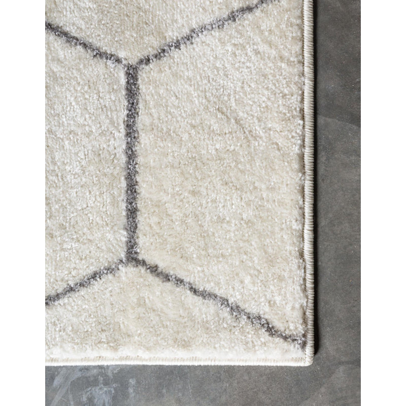Liggett Geometric Flatweave Area Rug, Rectangle 61 x 91cm