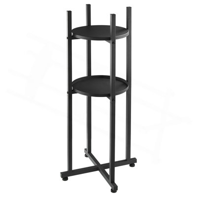 Support pour distributeur d'eau, support pour cruche d'eau à 2 niveaux pour 1 bouteille, support pour cruche robuste avec tablette de rangement amovible, base stable en forme de croix, pour la cuisine, le bureau et le salon
