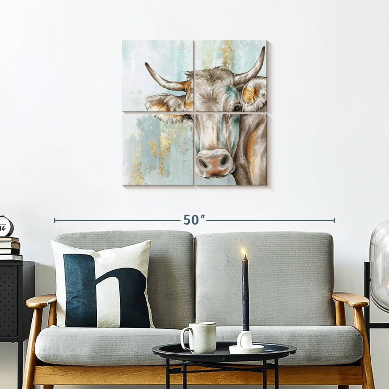 Brampt Headstrong Cow I, 26" H x 26" W