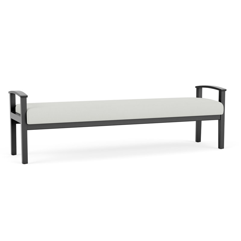 Banc en bois massif Amherst, Noir, Ombre portes ouvertes