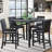 5 Piece Counter Height Table Set, Kitchen Table Set With Square Table, Counter Height Dining Table
