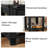 Farmhouse End Table,Large Side Table with 2-Tier Storage Shelf,Rustic Wood End Tables for Living Room,Square Tea Table (Black)-1234809574-1233619933