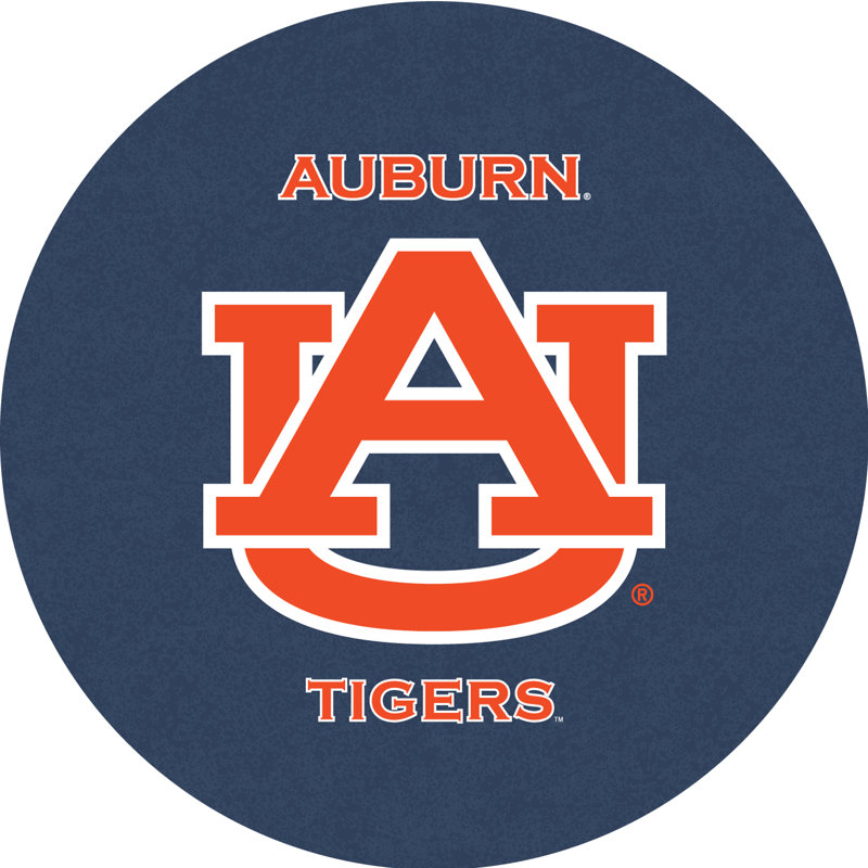 NCAA Round with Steel Base Dining Table, Auburn University