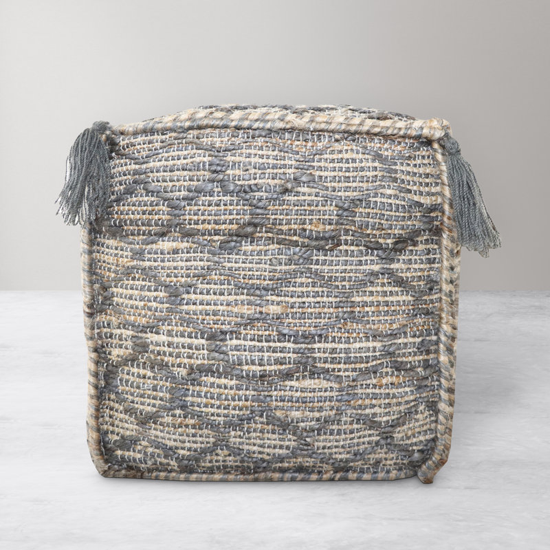 Beardall Upholstered Pouf, Gray