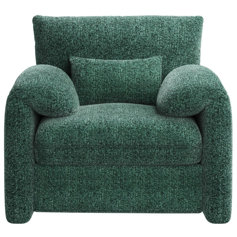Upholstered Armchair, Green