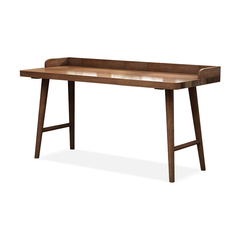 Bureau rectangulaire en bois massif noyer, H 29,53 po x l 62,99 po x P 23,62 po