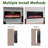 60" Recessed Thin Electric Fireplace - Wall Mounted, Multi-Color Flame & Ember Bed, LED Heater With Remote Control-825601128