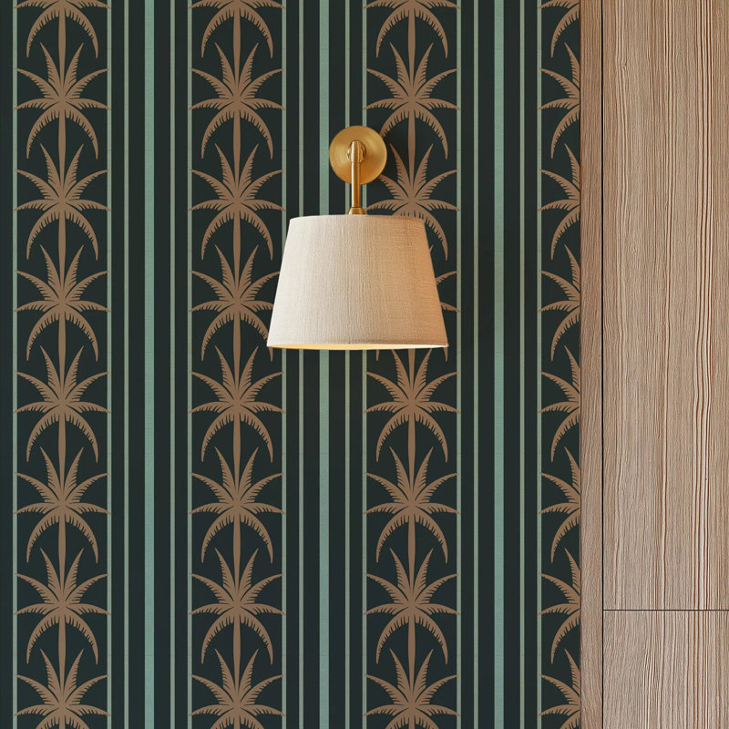 Ocean Drive Stripe - Wallpaper, Peel & Stick, Bronze Night