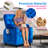 Kids 15.7'' Recliner with Cup Holder, Ergonomic Adjustable Velvet Lounge Chair with Collapsible Footrest & Side Pockets, Toddlers Kids Baby Sofa for Bedroom-233778743