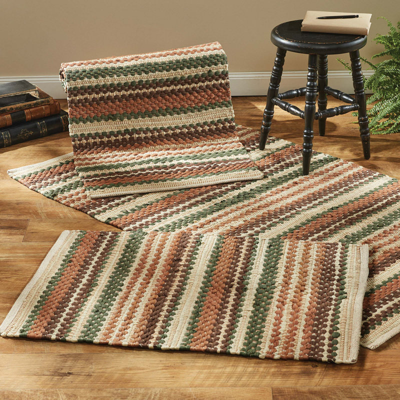 Jannett Cotton Striped Indoor Rug, Runner 2' x 6'