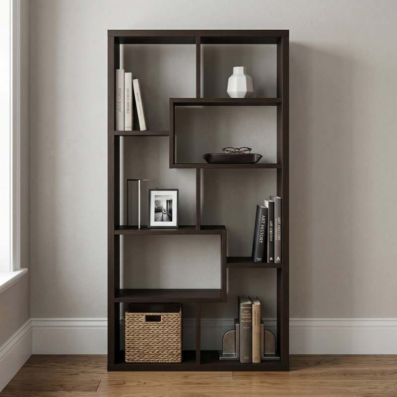 Bibliothèque Winou H 71 "x l 35,5", Noyer foncé