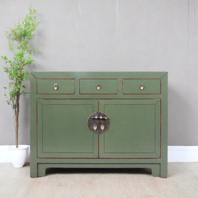 Poplar  Wood Console Cabinet