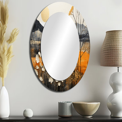 Miroir mural Bold Canyon Mirage II - Orange