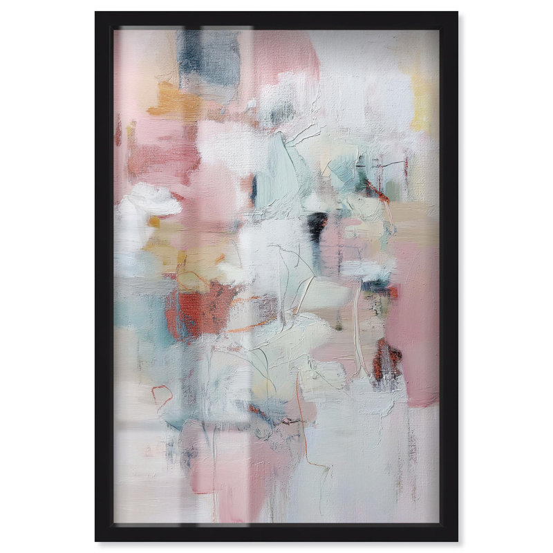 «Palimpsest Wall I Modern Decor Shadowbox» par Art Remedy, H 55 po x l 37 po, Noir