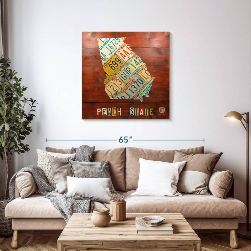 Georgia Map, 36" H x 36" W